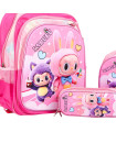 16 Inch  Trolley Bag Set - Labubu - Pink